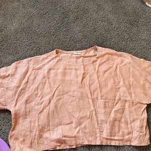 Women's orange linen Top